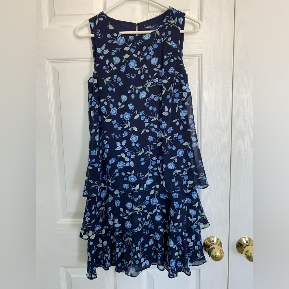 American Living Blue Tier Dress